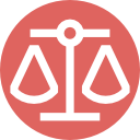 Icons - Circle Balance Scale - 128px