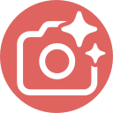 Icons - Circle Camera Sparkles - 128px