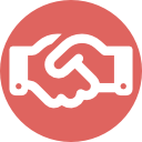 Icons - Circle Handshake - 128px
