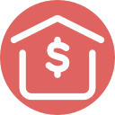 ICONS - Circle Home Sale - 128px