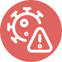 ICONS - Circle Virus Warning - 128px